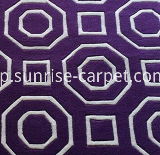 hand tufted carpet with purple 3